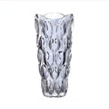 NNEAGS 30cm Glass Grey Vase Crystal VASE Thick Modern Home Decor-0