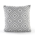 Grey Linen Cushion Cover | 45x45cm | Geometric Pattern | Modern Home Decor-0