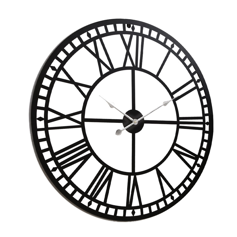 NNEDSZ Wall Clock Large Modern Vintage Retro Metal Clocks 60CM Home Office Decor-2
