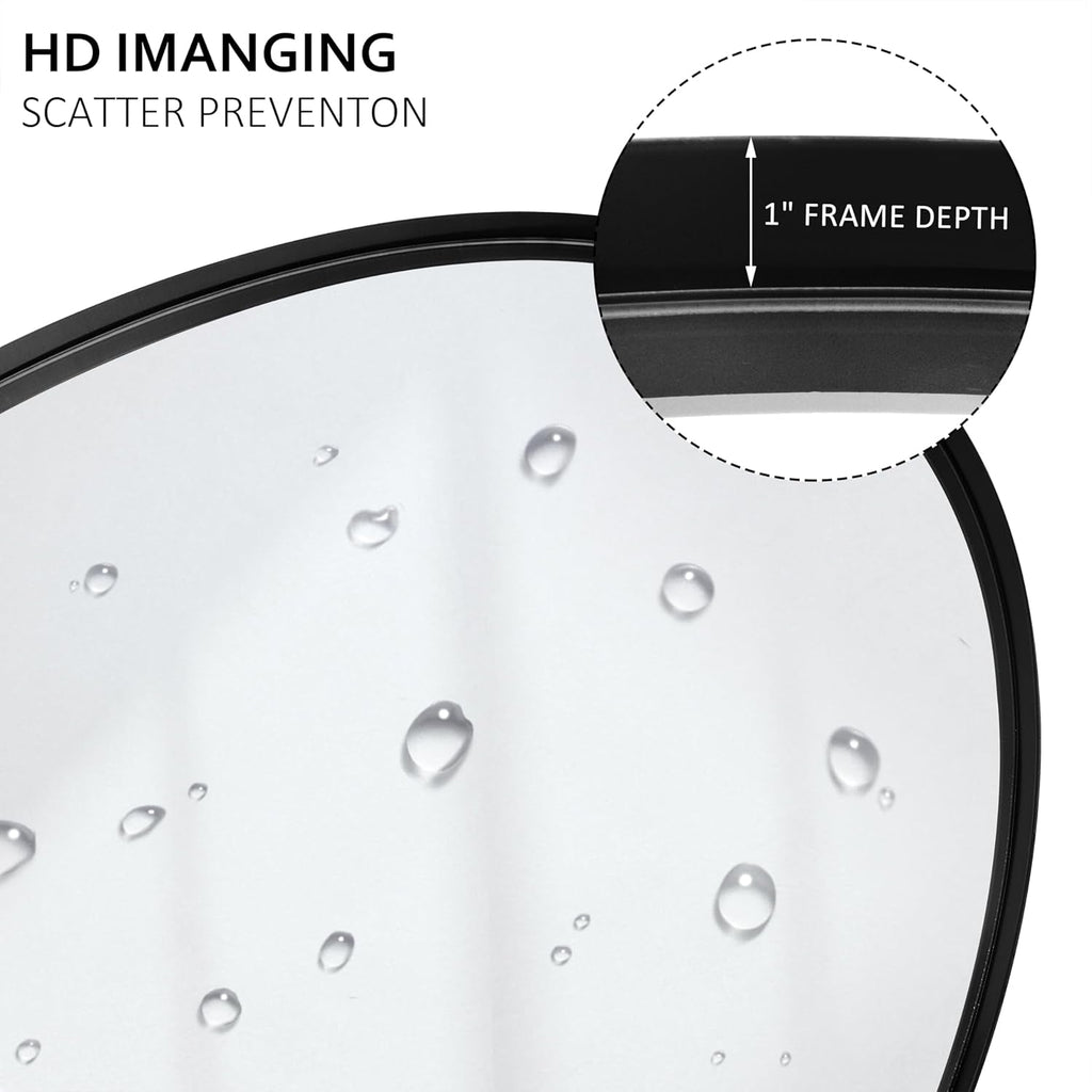 18x28 Black Oval Wall Mirror For Modern Home Decor In Bathrooms Hallways And Entryways-4