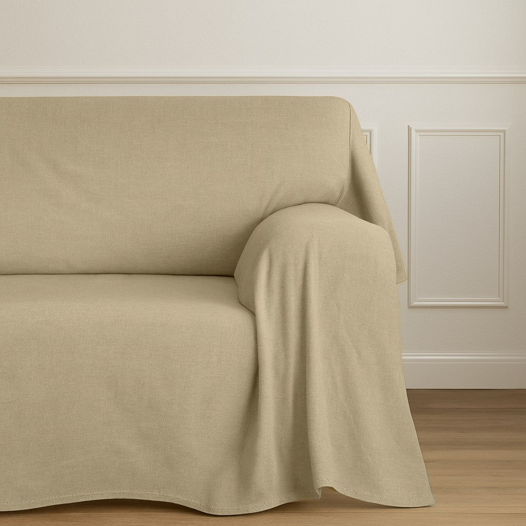 Telo Salva Divano - Copridivano Impermeabile in tessuto Arredo - ARMOR beige-0