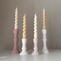 Handmade Jesmonite Candlestick Holder: Modern Table Decor-0